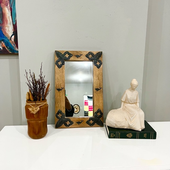 Vintage solid wood mirror - Picture 8 of 9